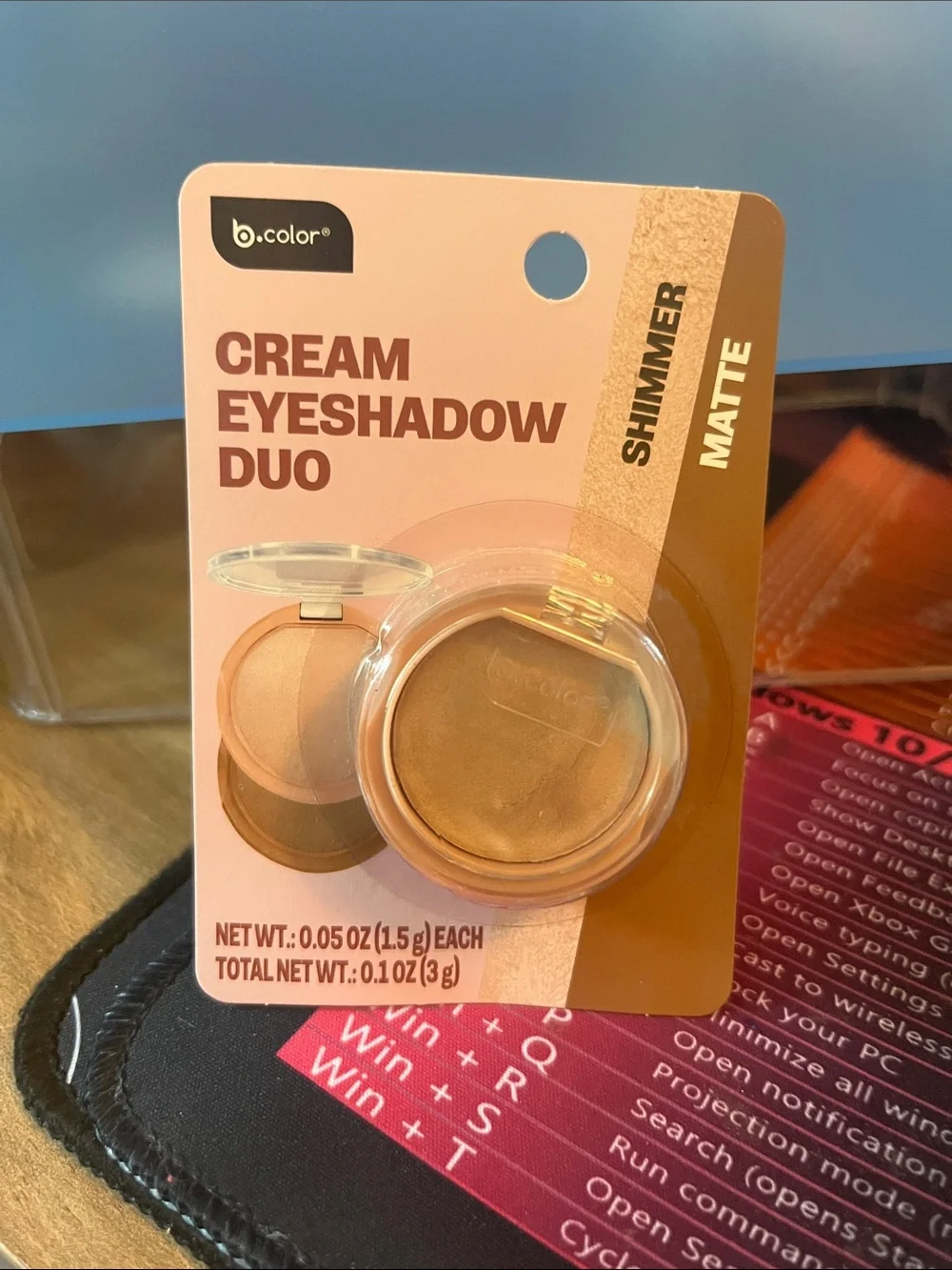 b.color Cream Eyeshadow Duo - Peach Shimmer & Matte